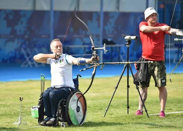 The only wheelchair rider in archery