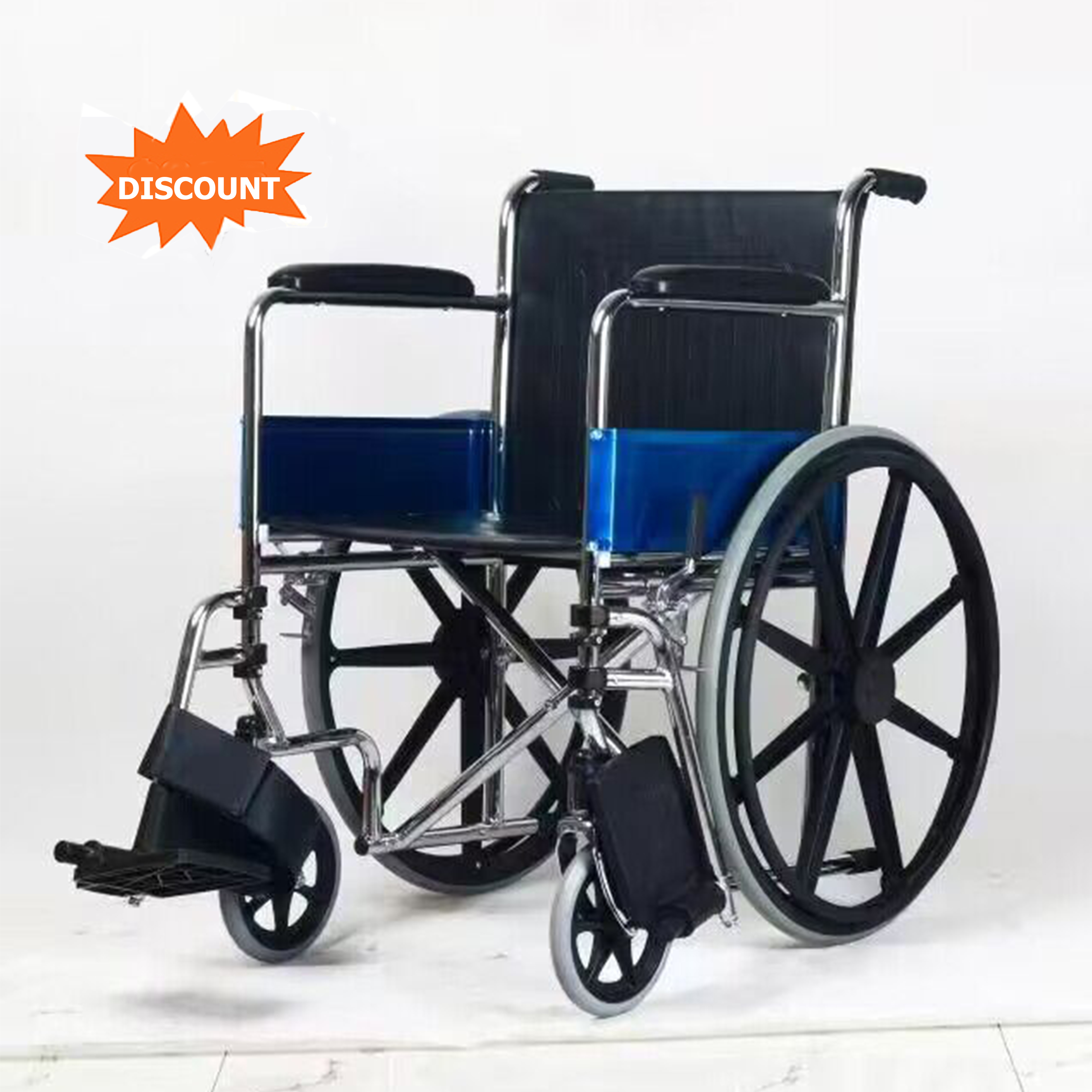 Unleash your mobility with our steel frame and PVC tire manual wheelchair advantages