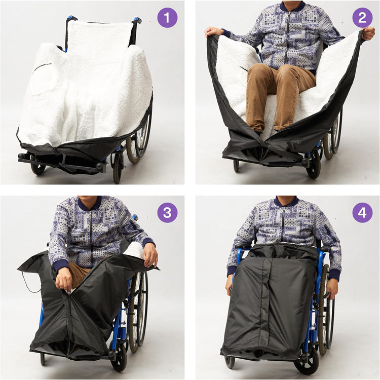 What should I do if it rains when using a wheelchair?