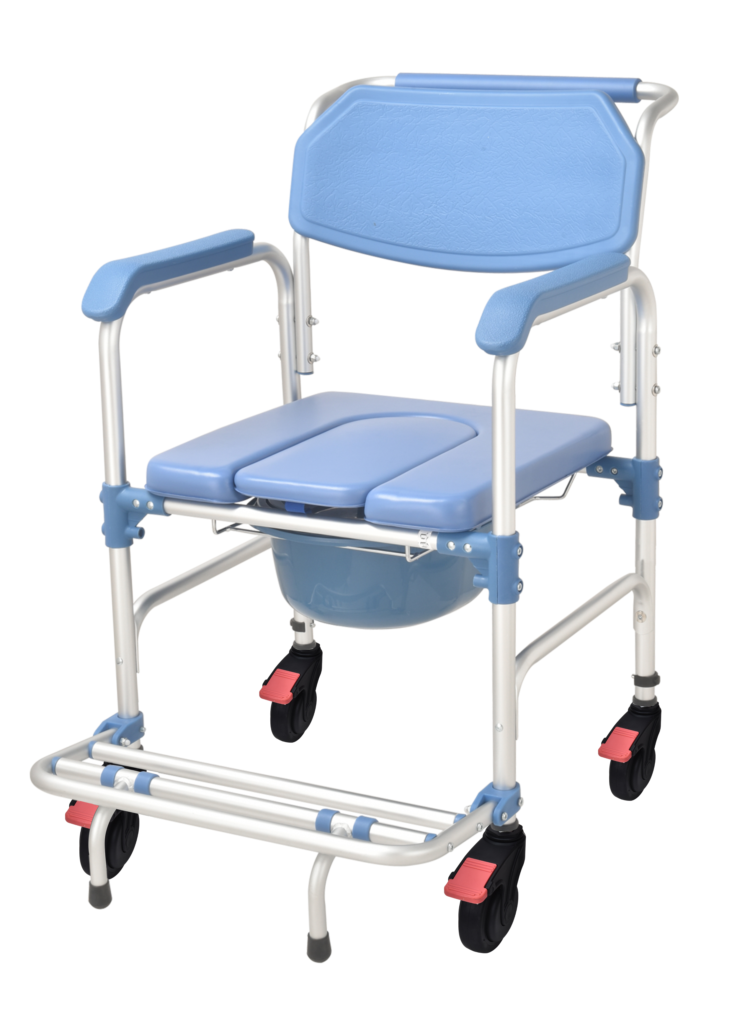 TCM821 Handicap disabled foldable toilet commode shower chair transfer wheel chair