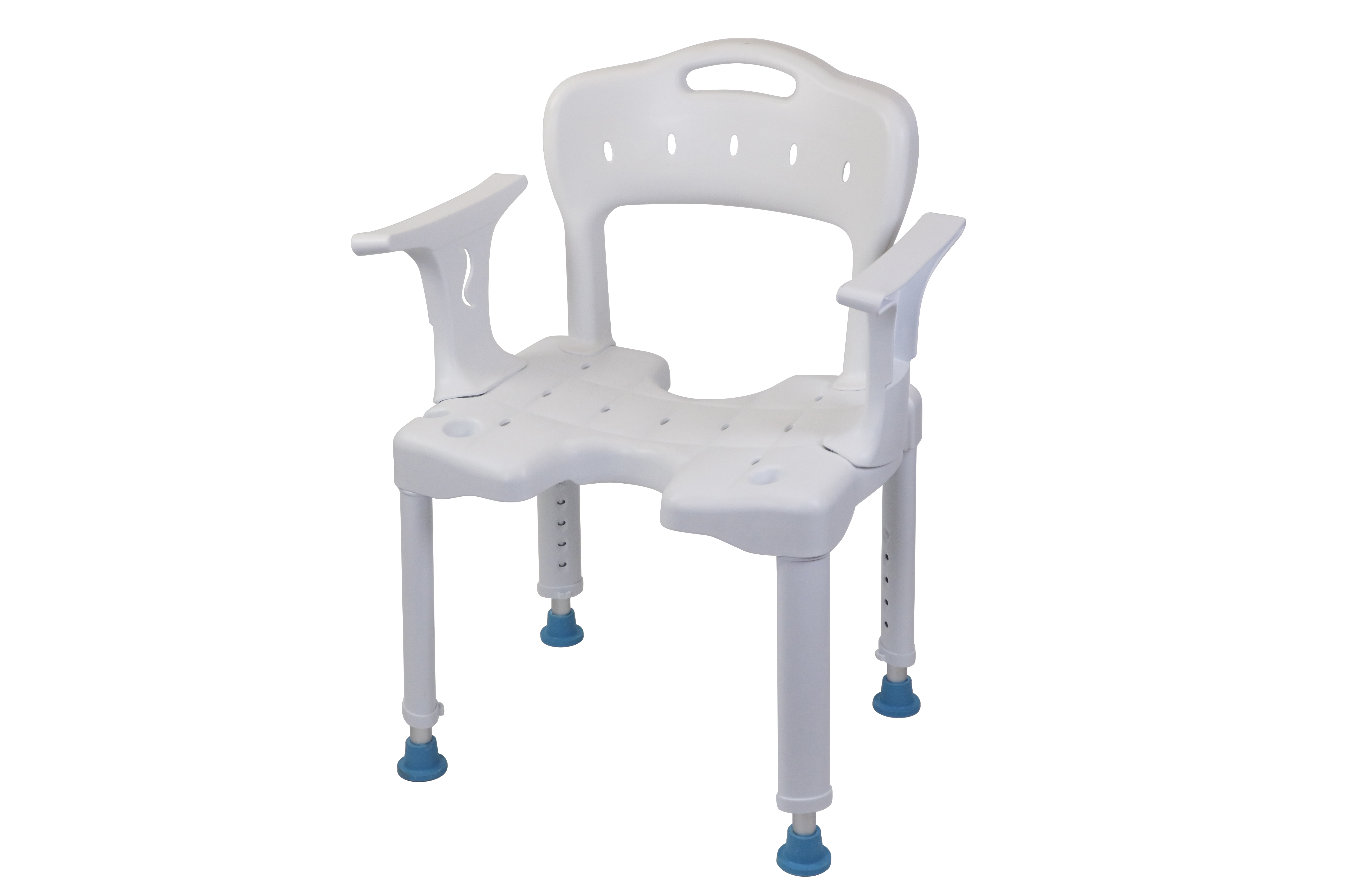 TBB7902 Bath chair with double U-shaped seat plate design
