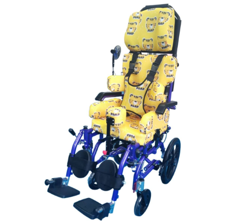 TRW907 Aluminum Tilted Seat Reclining High Backrest Cerebral Palsy Children Wheelchair for Kids